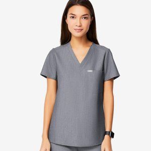 Graphite Catarina One-Pocket Scrub Top